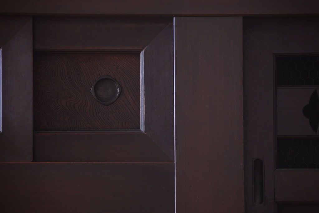 アンティーク家具　古民具・骨董　明治期　特注品!状態の良い変わり型六尺水屋箪笥