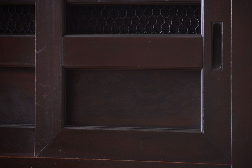 アンティーク家具　古民具・骨董　明治期　特注品!状態の良い変わり型六尺水屋箪笥