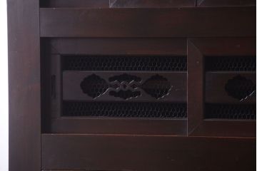 アンティーク家具　古民具・骨董　明治期　特注品!状態の良い変わり型六尺水屋箪笥