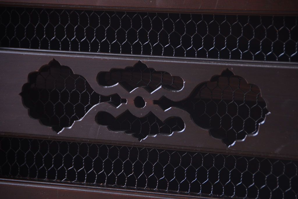 アンティーク家具　古民具・骨董　明治期　特注品!状態の良い変わり型六尺水屋箪笥