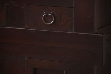 アンティーク家具　古民具・骨董　明治期　特注品!状態の良い変わり型六尺水屋箪笥