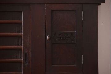 アンティーク家具　古民具・骨董　明治期　特注品!状態の良い変わり型六尺水屋箪笥