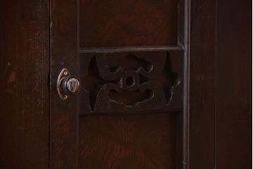 アンティーク家具　古民具・骨董　明治期　特注品!状態の良い変わり型六尺水屋箪笥