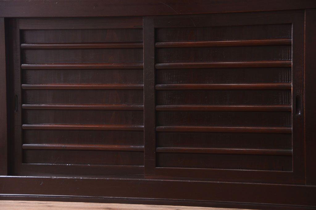 アンティーク家具　古民具・骨董　明治期　特注品!状態の良い変わり型六尺水屋箪笥