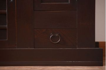 アンティーク家具　古民具・骨董　明治期　特注品!状態の良い変わり型六尺水屋箪笥