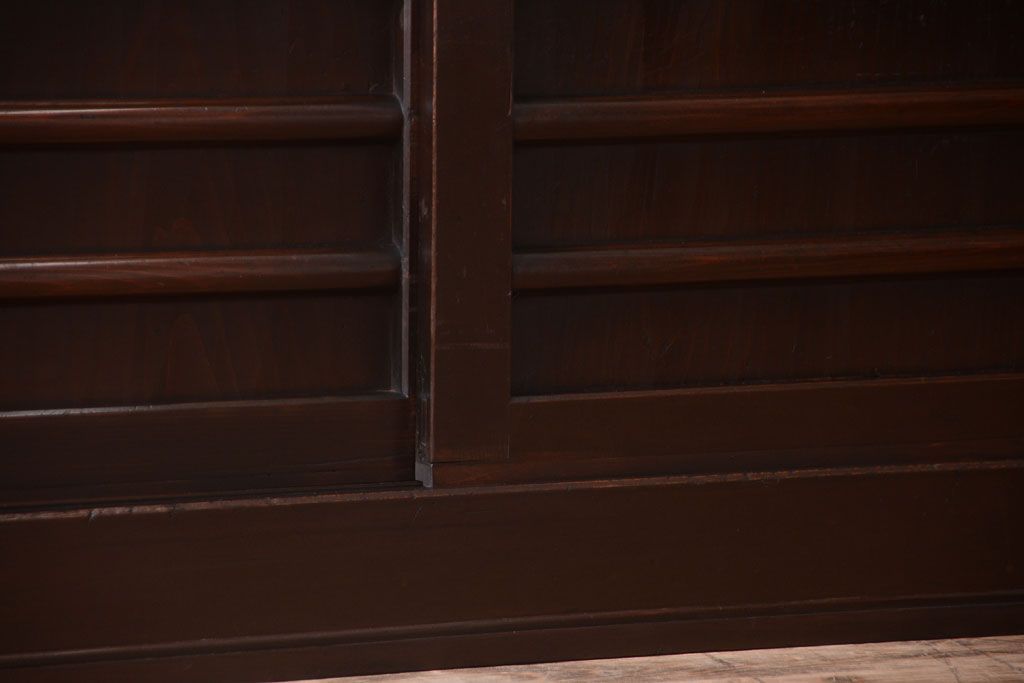 アンティーク家具　古民具・骨董　明治期　特注品!状態の良い変わり型六尺水屋箪笥