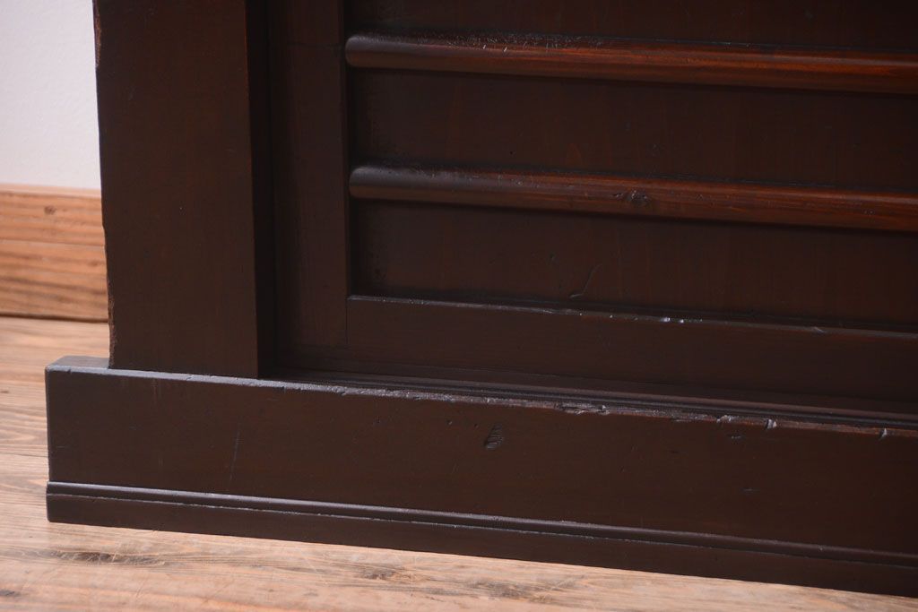 アンティーク家具　古民具・骨董　明治期　特注品!状態の良い変わり型六尺水屋箪笥