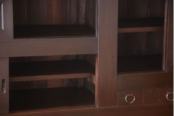 アンティーク家具　古民具・骨董　明治期　特注品!状態の良い変わり型六尺水屋箪笥