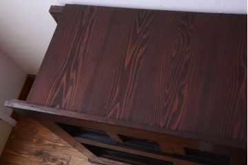 アンティーク家具　古民具・骨董　明治期　特注品!状態の良い変わり型六尺水屋箪笥