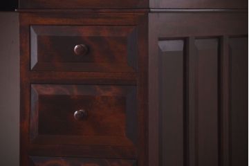 中古　松本民芸家具　M型両袖机(定価51万円)