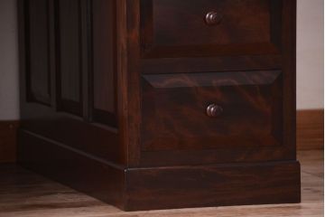 中古　松本民芸家具　M型両袖机(定価51万円)