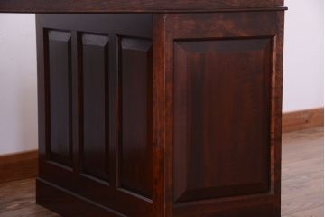 中古　松本民芸家具　M型両袖机(定価51万円)