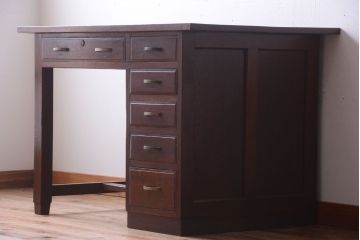 アンティーク家具　和製アンティーク　古い木の上品な片袖机