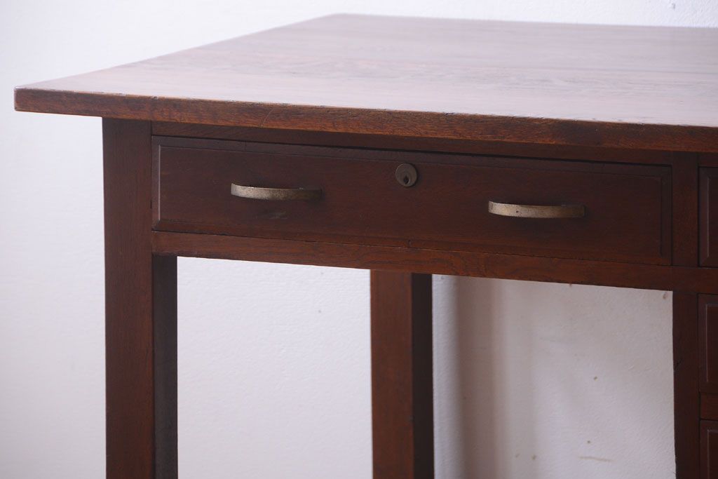 アンティーク家具　和製アンティーク　古い木の上品な片袖机