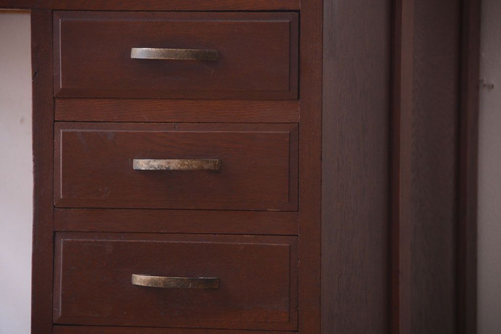 アンティーク家具　和製アンティーク　古い木の上品な片袖机