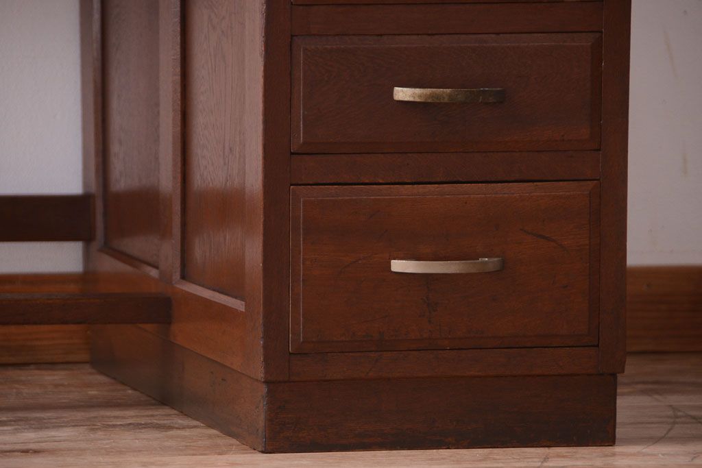 アンティーク家具　和製アンティーク　古い木の上品な片袖机