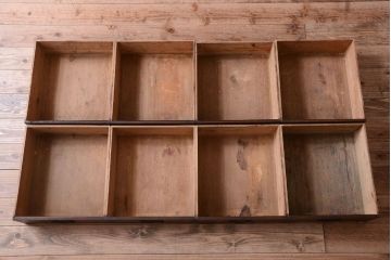 アンティーク家具　古民具・骨董　明治〜大正　檜材のアンティーク重ね戸棚(収納棚)