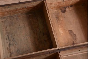 アンティーク家具　古民具・骨董　明治〜大正　檜材のアンティーク重ね戸棚(収納棚)