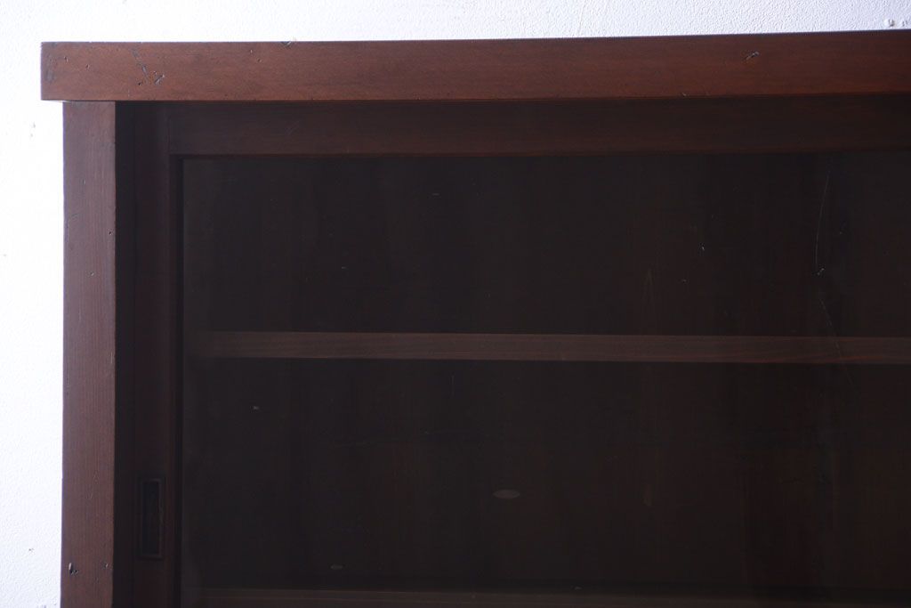 アンティーク家具　古民具・骨董　明治〜大正　檜材のアンティーク重ね戸棚(収納棚)