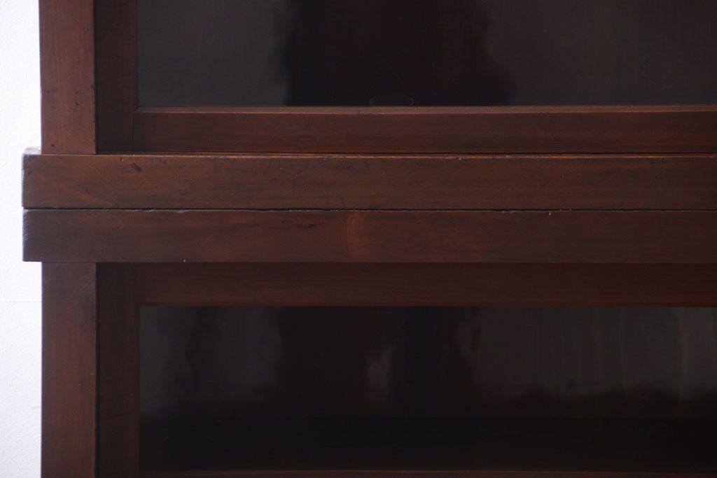 アンティーク家具　古民具・骨董　明治〜大正　檜材のアンティーク重ね戸棚(収納棚)