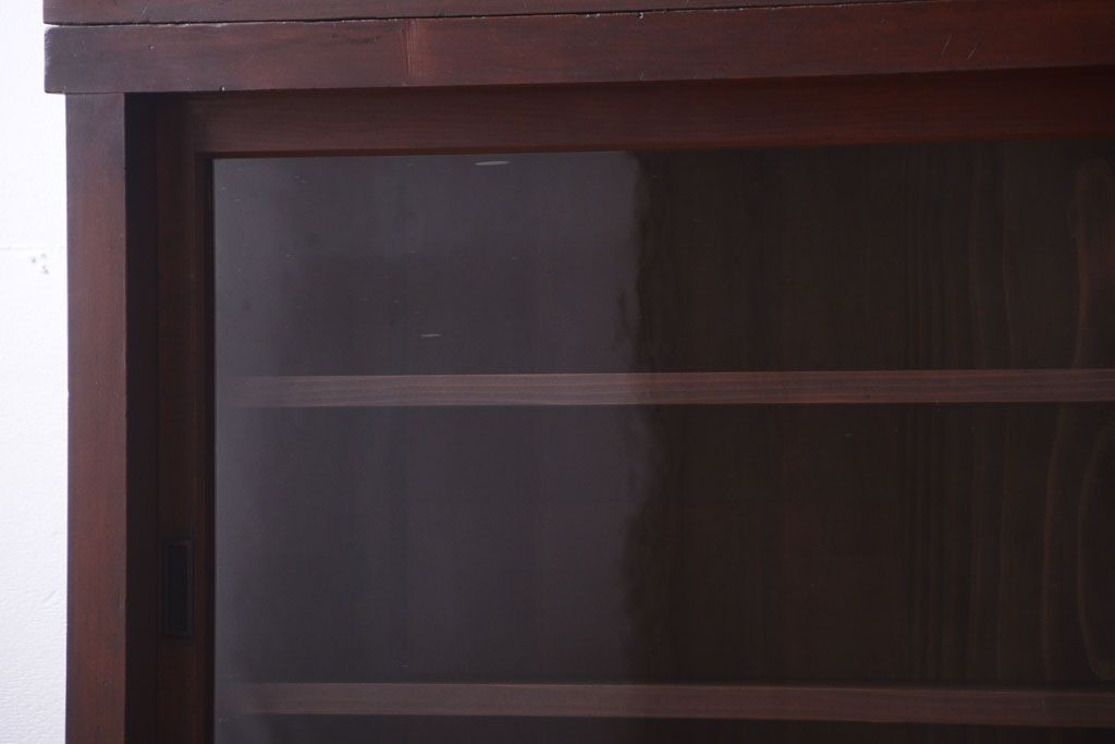 アンティーク家具　古民具・骨董　明治〜大正　檜材のアンティーク重ね戸棚(収納棚)