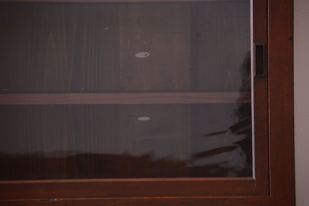 アンティーク家具　古民具・骨董　明治〜大正　檜材のアンティーク重ね戸棚(収納棚)