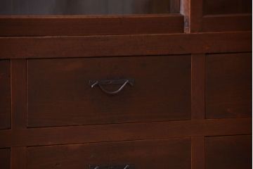 アンティーク家具　古民具・骨董　明治〜大正　檜材のアンティーク重ね戸棚(収納棚)