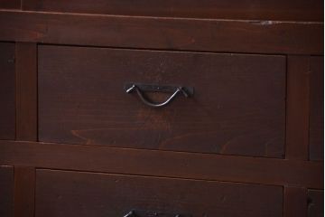 アンティーク家具　古民具・骨董　明治〜大正　檜材のアンティーク重ね戸棚(収納棚)