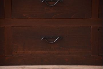 アンティーク家具　古民具・骨董　明治〜大正　檜材のアンティーク重ね戸棚(収納棚)