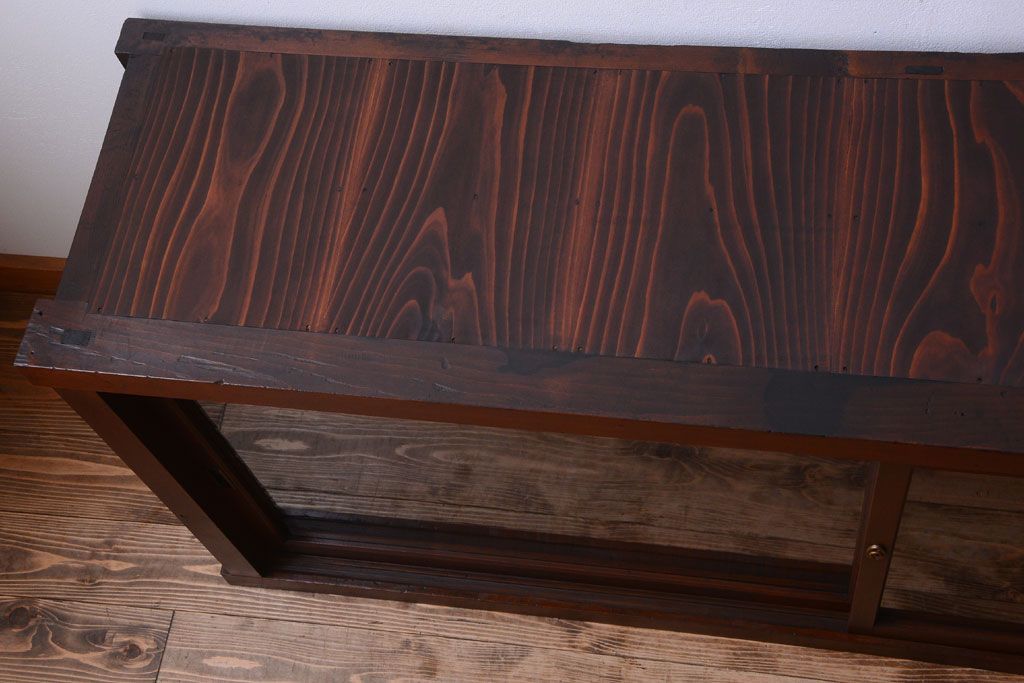 アンティーク家具　古民具・骨董　明治〜大正　檜材のアンティーク重ね戸棚(収納棚)