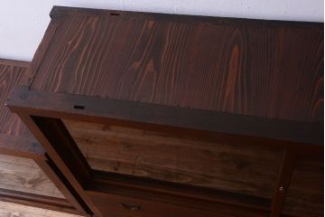 アンティーク家具　古民具・骨董　明治〜大正　檜材のアンティーク重ね戸棚(収納棚)