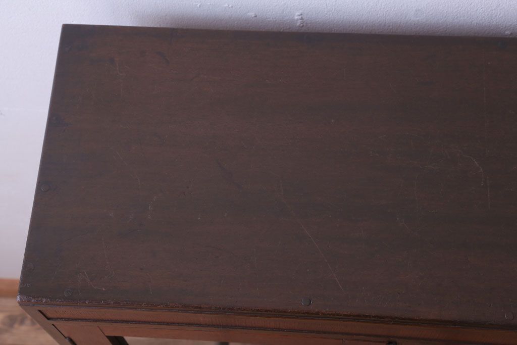 レトロ家具　昭和レトロ　おしゃれなデザインのアンティーク本箱(ブックケース)