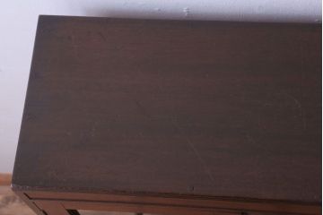 レトロ家具　昭和レトロ　おしゃれなデザインのアンティーク本箱(ブックケース)