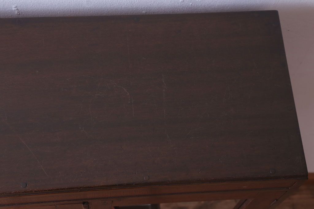 レトロ家具　昭和レトロ　おしゃれなデザインのアンティーク本箱(ブックケース)