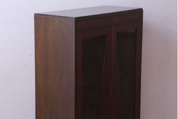 レトロ家具　昭和レトロ　おしゃれなデザインのアンティーク本箱(ブックケース)