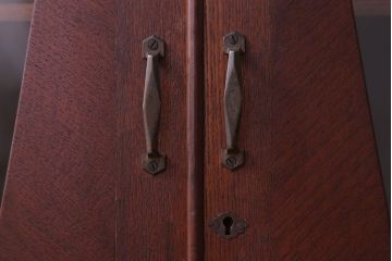 レトロ家具　昭和レトロ　おしゃれなデザインのアンティーク本箱(ブックケース)