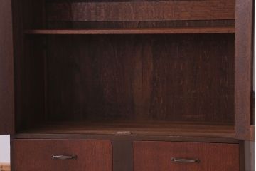 レトロ家具　昭和レトロ　おしゃれなデザインのアンティーク本箱(ブックケース)