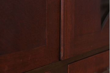 レトロ家具　昭和レトロ　おしゃれなデザインのアンティーク本箱(ブックケース)