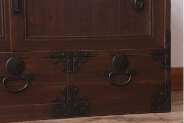 アンティーク家具　古民具・骨董　明治〜大正　古い木製の箪笥ローボード