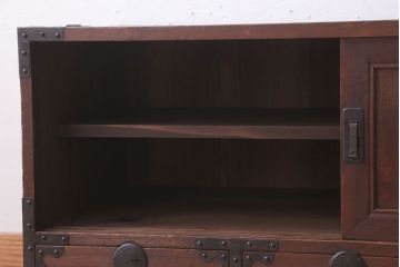アンティーク家具　古民具・骨董　明治〜大正　古い木製の箪笥ローボード
