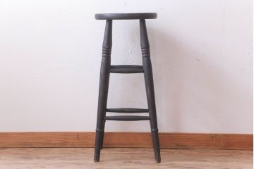 中古　背の高いブラックペイントスツール