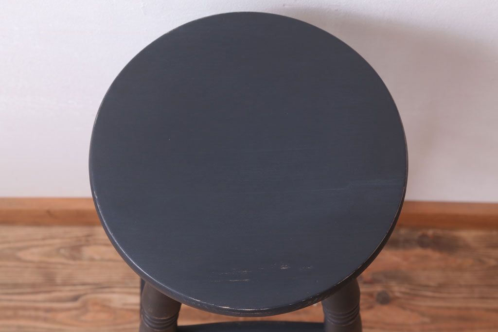 中古　背の高いブラックペイントスツール