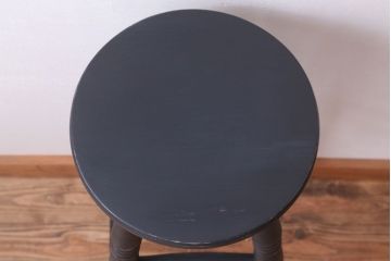 中古　背の高いブラックペイントスツール