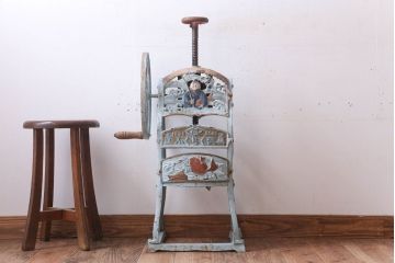 アンティーク雑貨　昭和レトロ　手動かき氷機　ふくらく号
