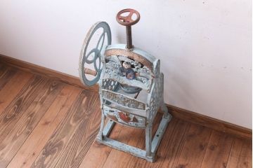 アンティーク雑貨　昭和レトロ　手動かき氷機　ふくらく号