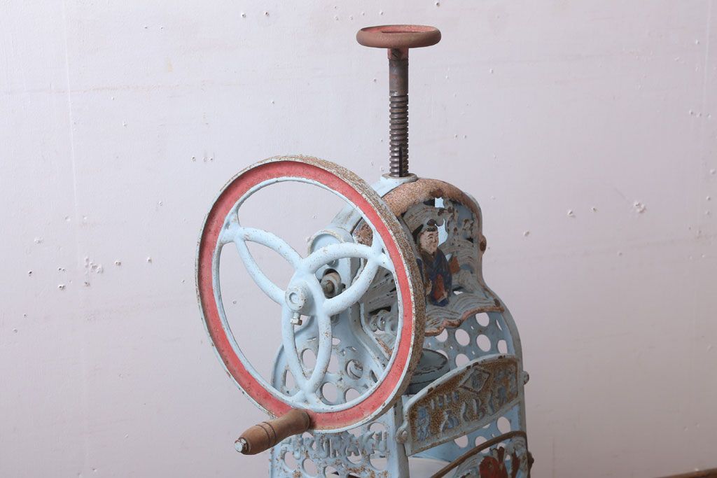 アンティーク雑貨　昭和レトロ　手動かき氷機　ふくらく号