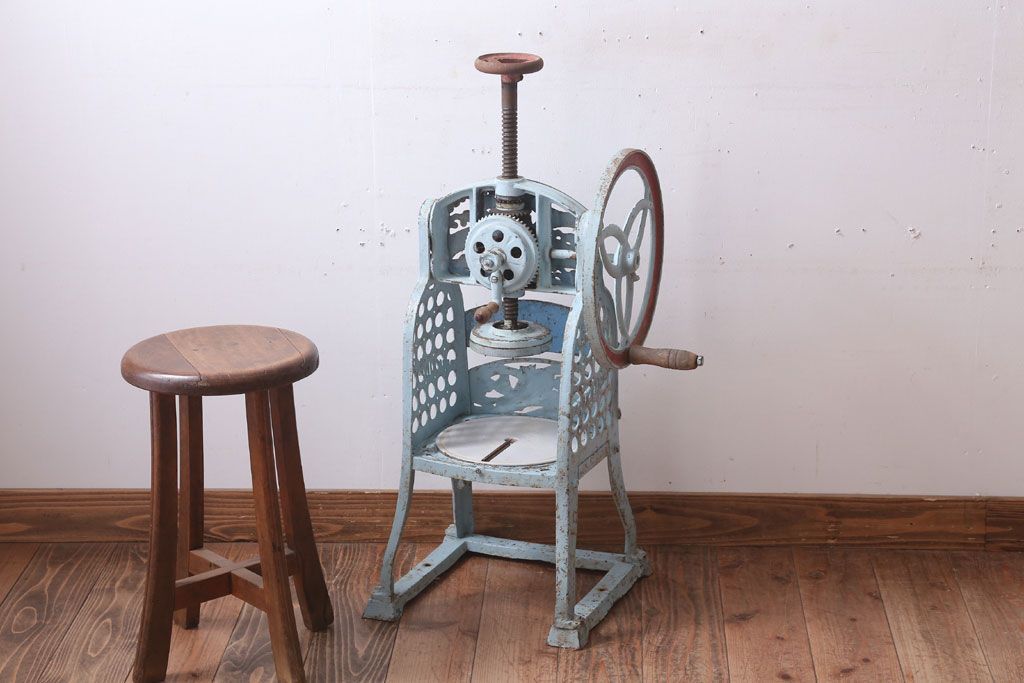 アンティーク雑貨　昭和レトロ　手動かき氷機　ふくらく号