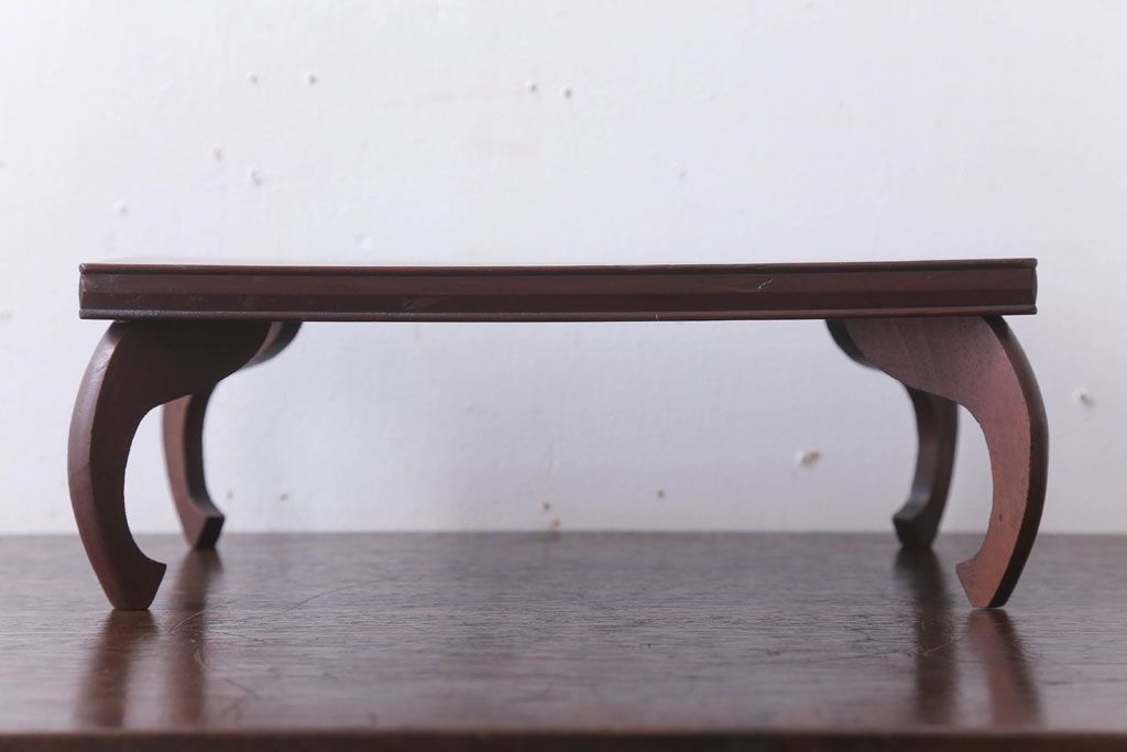 アンティーク家具　和製アンティーク　古い木製の小さな花台(飾り台)(2)