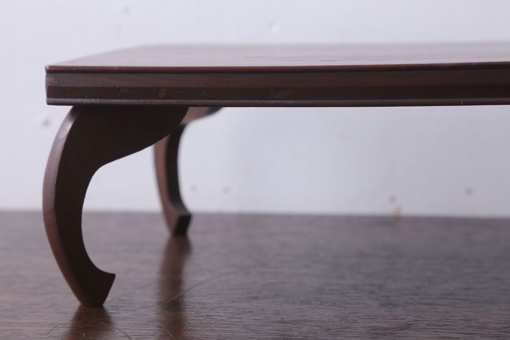 アンティーク家具　和製アンティーク　古い木製の小さな花台(飾り台)(2)