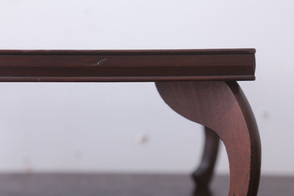 アンティーク家具　和製アンティーク　古い木製の小さな花台(飾り台)(2)